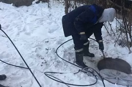 Устранение засора канализации по адресу ул. Чкалова, 54